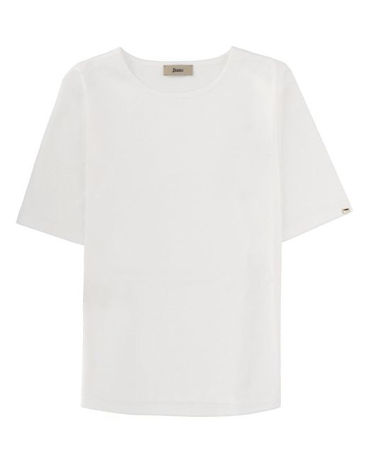 Herno White Split T-Shirt