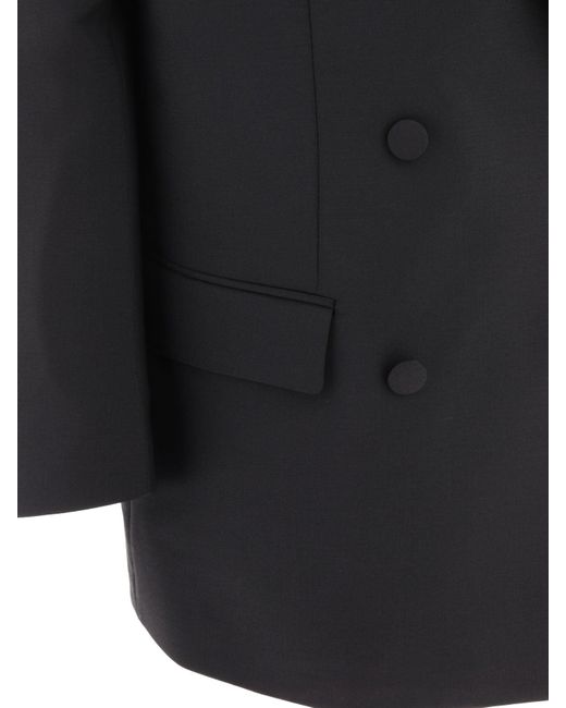 Chaqueta de doble pecho de gran tamaño Givenchy de color Black