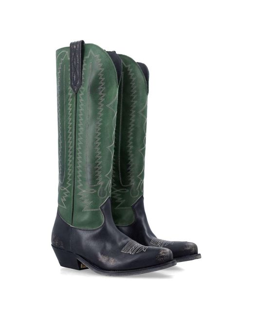 Golden Goose Deluxe Brand Green Wish Star Boots