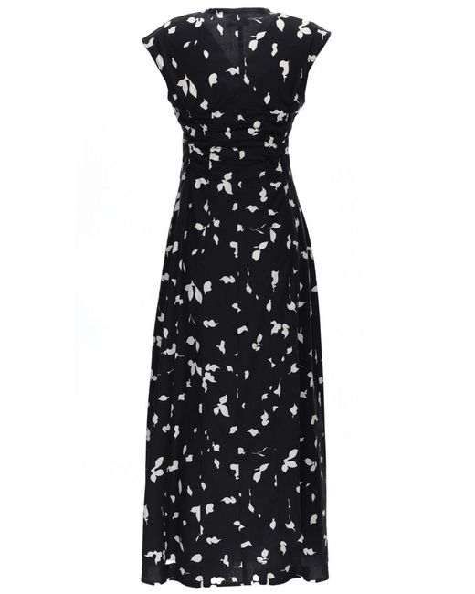 Alysi Black V Neck Long Dress