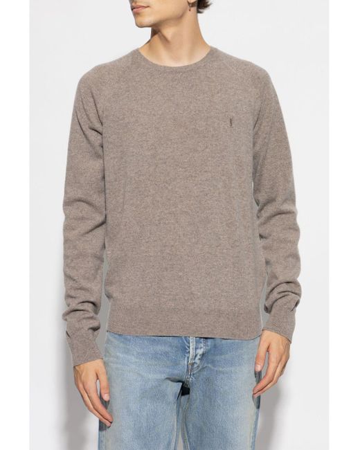 Saint Laurent Gray Cashmere Sweater for men