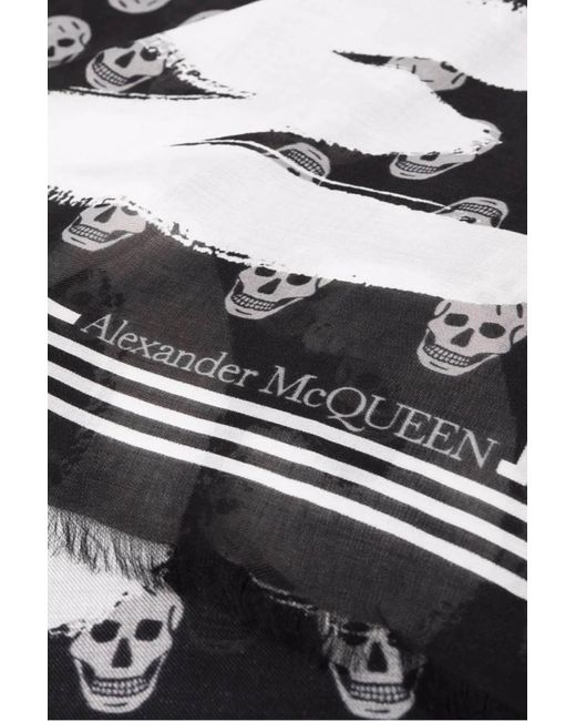 Foulard Graffiti Biker di Alexander McQueen in Black da Uomo