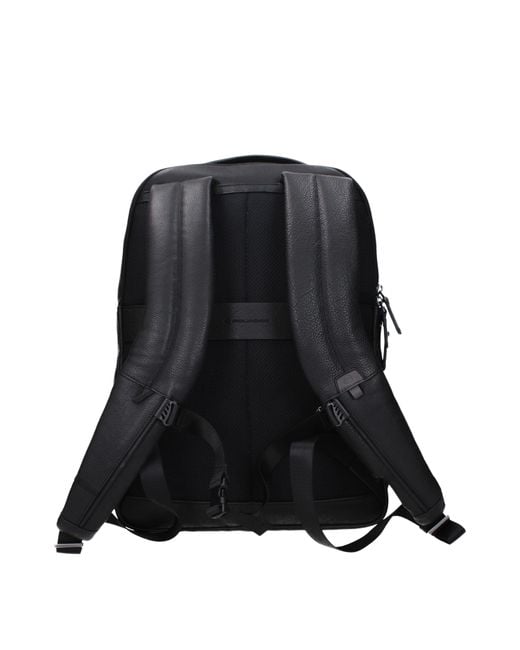 Piquadro Black Zaini E Marsupi Uomo Pelle Nero