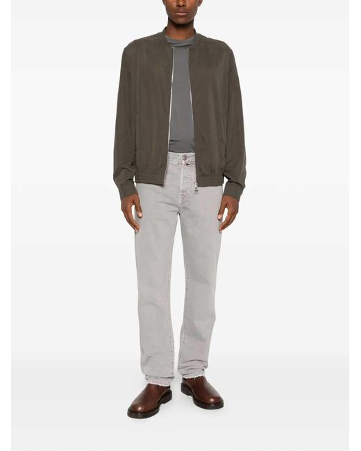 Montecore Blue Zip-Up Bomber Jacket