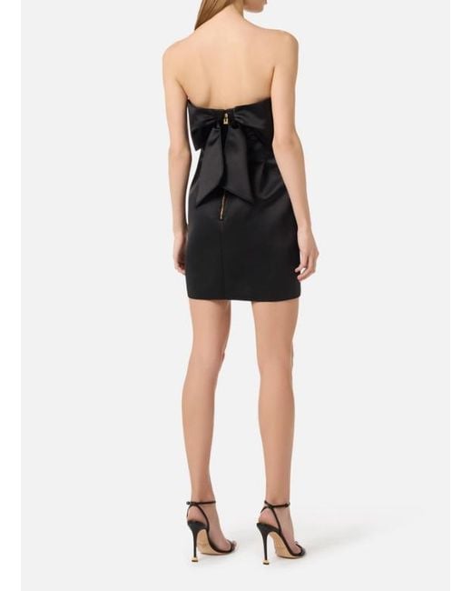 Elisabetta Franchi Black Duchesse Mini Dress