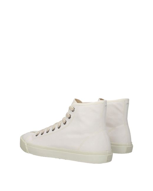 Maison Margiela White Sneakers Uomo Tessuto Bianco for men