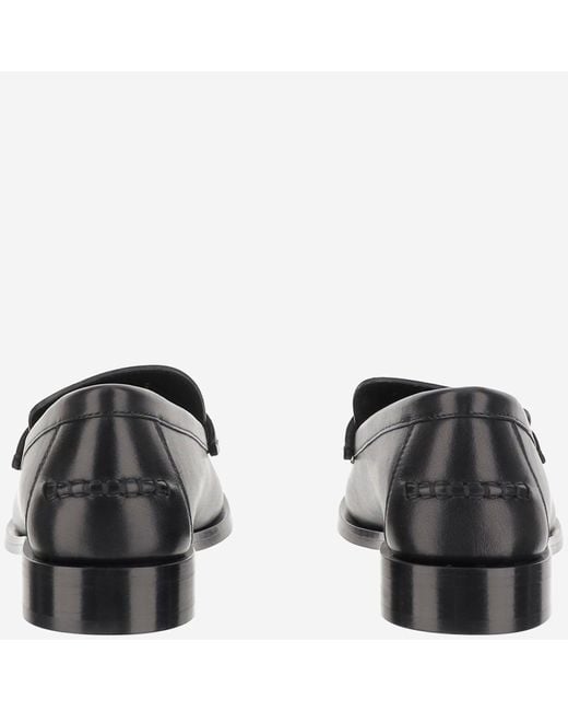 Ferragamo Black Moccasins Ornament Hooks