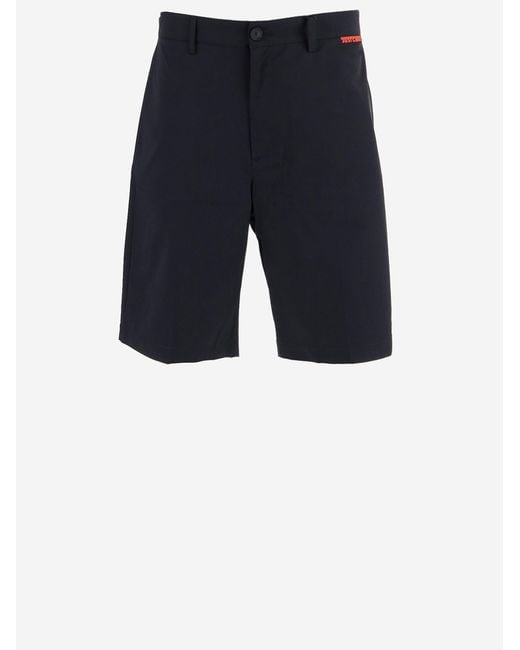 Just Cavalli Blue Stretch Nylon Shorts Polyamide for men