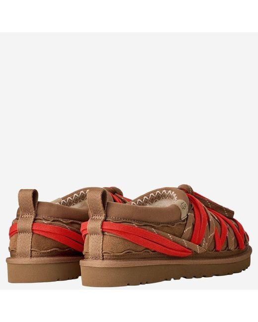 Ugg Red Slip-On Tasman Lace Slippers