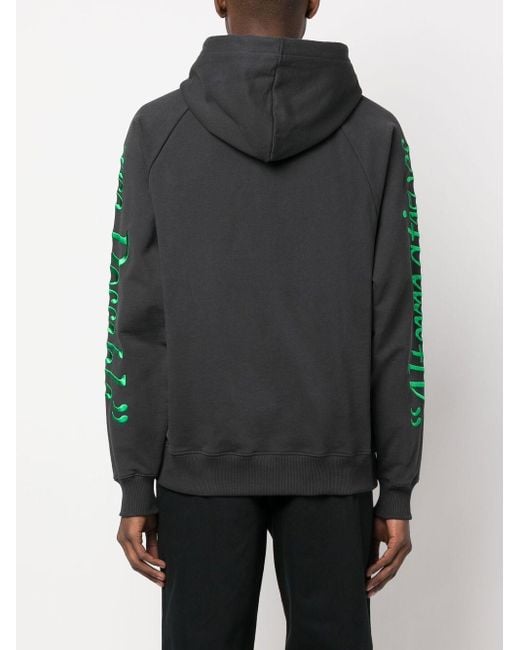 Etudes Studio Gray Racing Eco Logo-Embroidered Hoodie for men