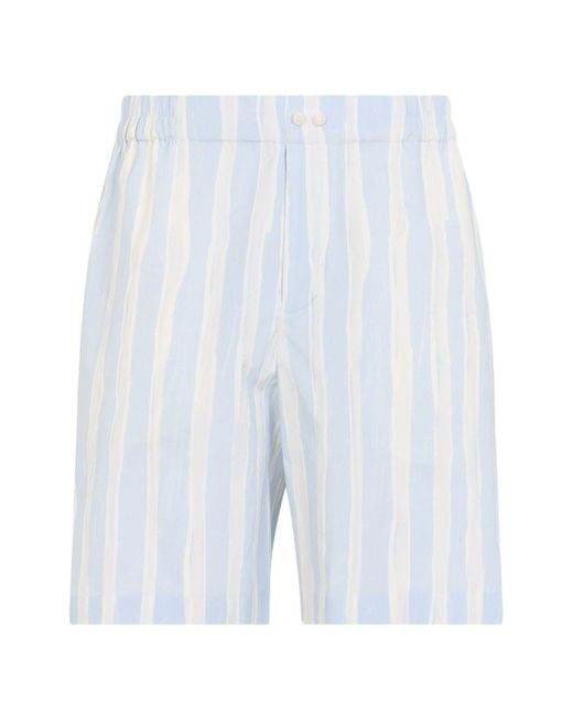 Jacquemus Blue Light Striped Shorts