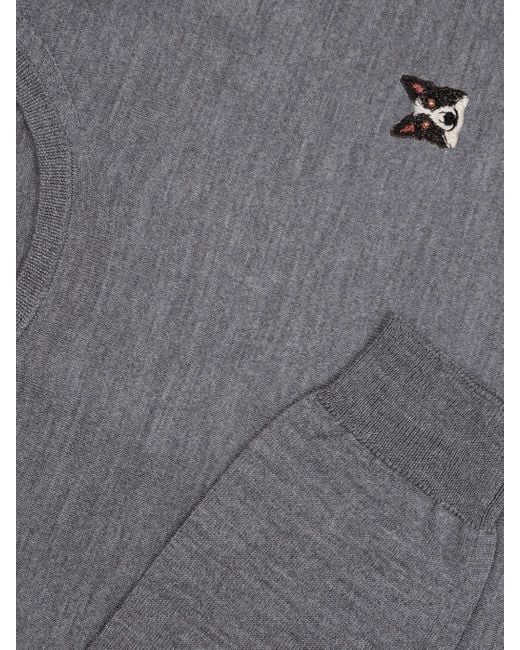 PELO FOUNDATION Gray Girocollo Merinos for men