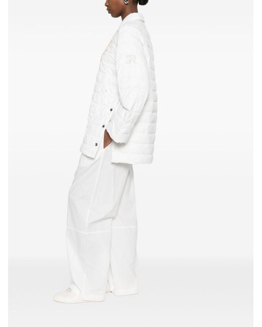 ERMANNO FIRENZE White Quilted Nylon Down Jacket