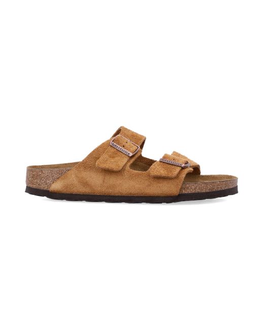 Birkenstock White Arizona Suede for men