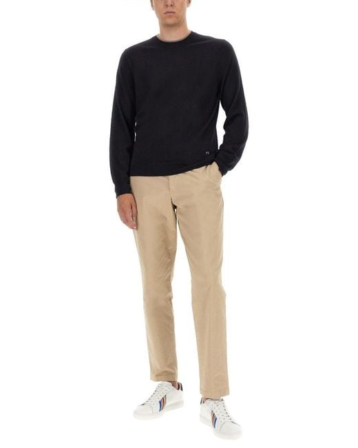 Paul Smith Blue Jersey With Logo for men