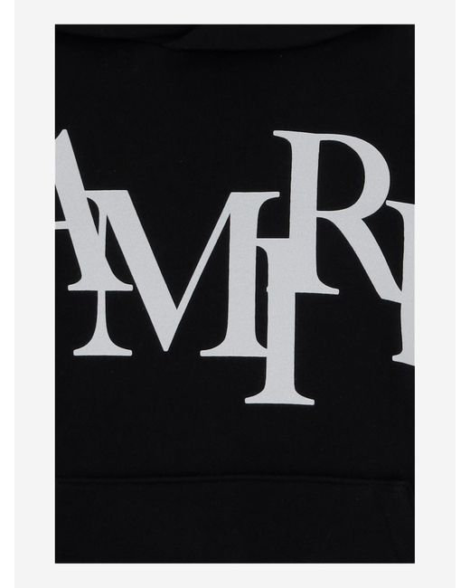 Amiri Cotton Sweatshirt Met Offset -logo in het Black voor heren