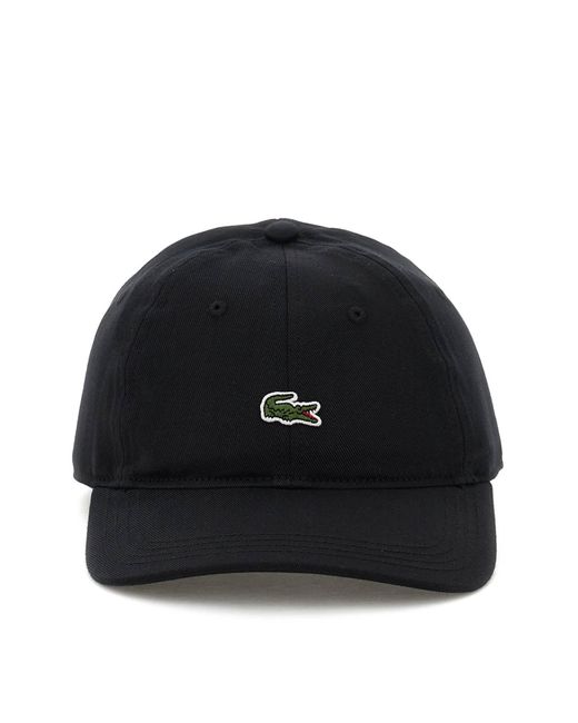 Lacoste Logo Patch Baseball Cap in het Black voor heren