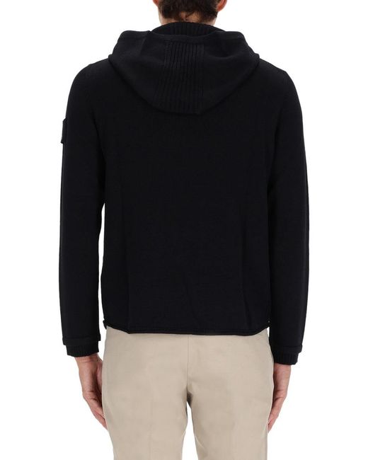 Premiata Black Hooded Shirt for men