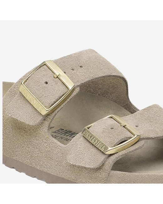 Birkenstock Natural Arizona Suede Sandals