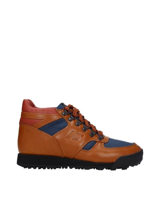 New Balance Brown Stivaletti Uomo Pelle Marrone for men