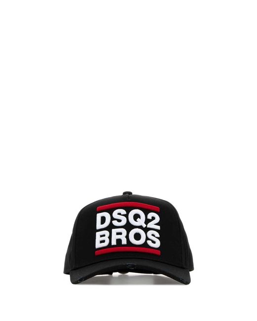 DSquared² Black Cotton Baseball Cap for men