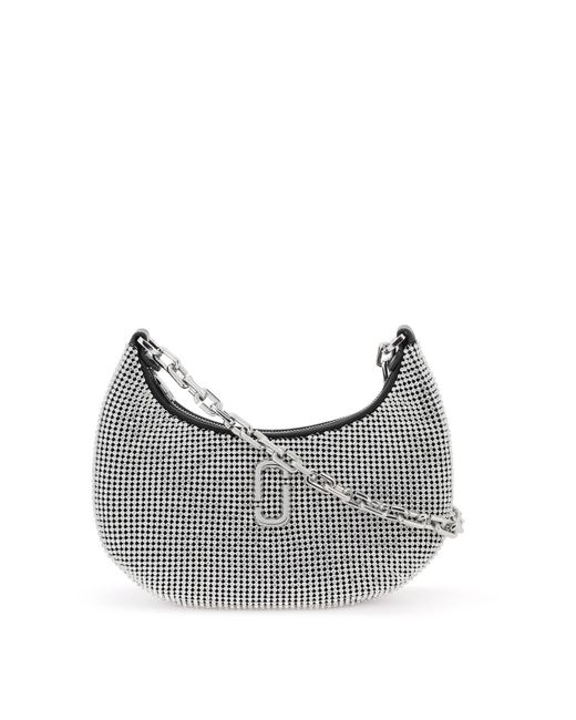 La bolsa de curva pequeña de diamantes de imitación Marc Jacobs de color Gray