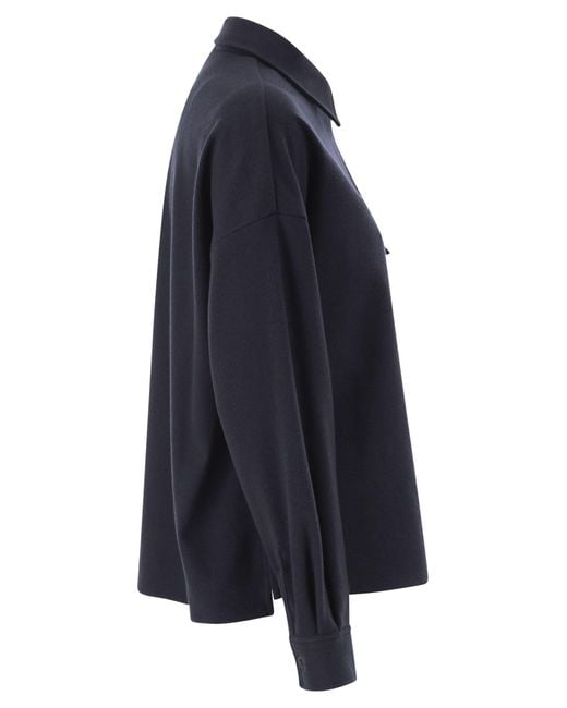 Weekend by Maxmara Blue Nancy Flannel Jersey Jacket