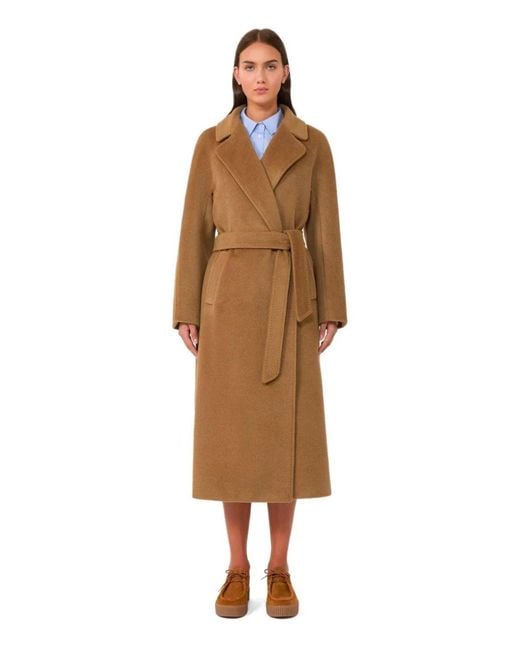 Weekend by Maxmara Natural Tempera Camel Belted Coat