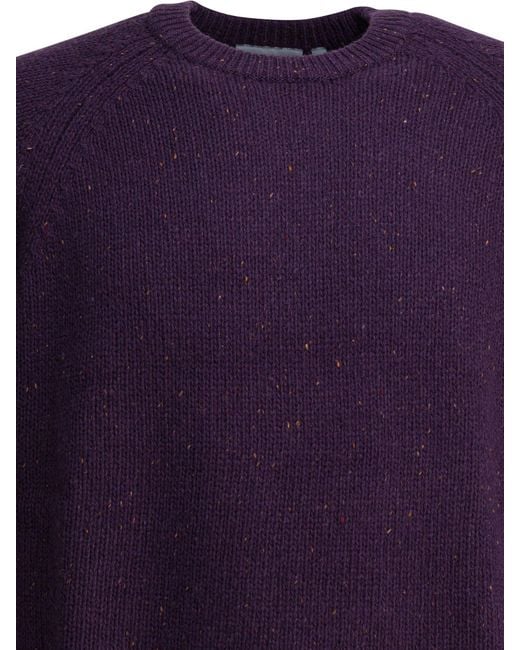Carhartt Blue "Anglistic" Wool Sweater for men