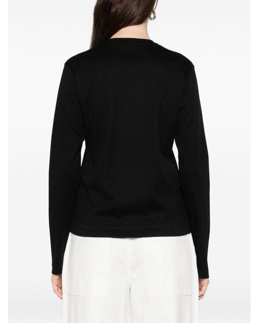 Herskind Black Cotton Crewneck Sweater