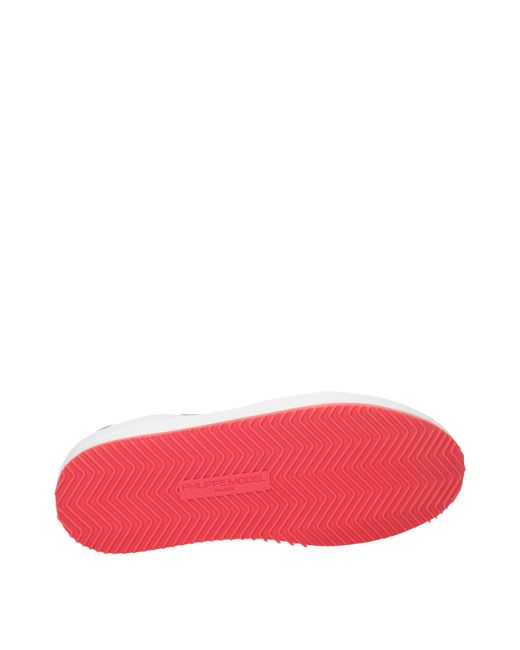 Philippe Model White Sneakers Nice Leather/ Neon