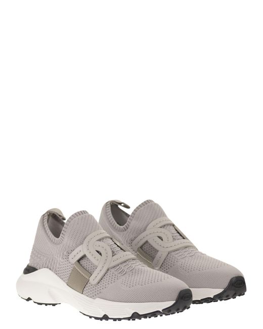 Tod's White Kate Technical Fabric Sneakers