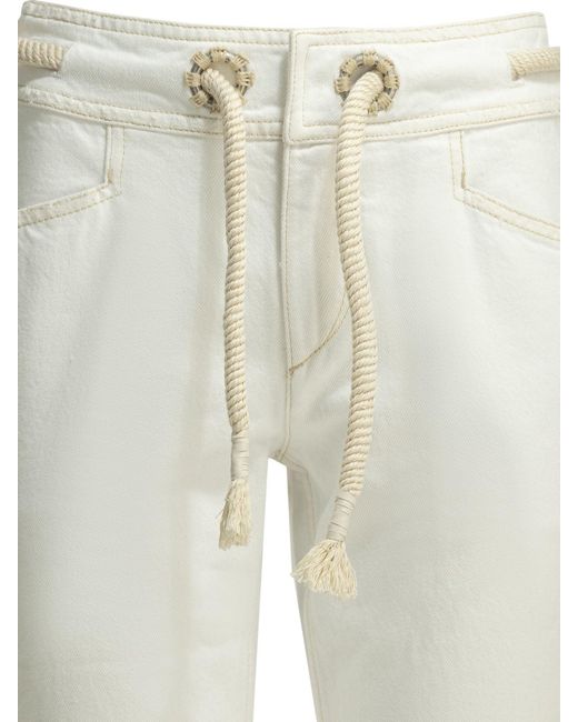 Vaqueros rectos "Alison" Isabel Marant de color White