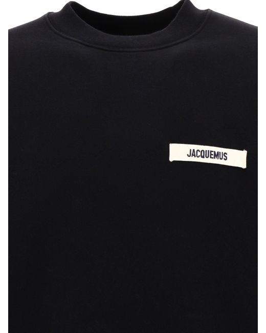 Jacquemus Le Sweatshirt Gros Grain Sweatshirt in het Black voor heren