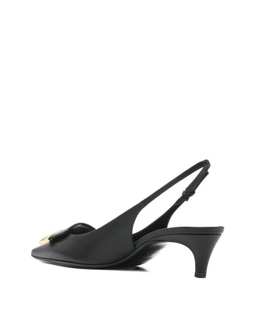 Sergio Rossi White Leather Slingback Pumps