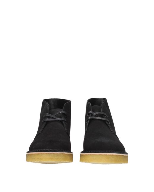 Clarks Blue Stivaletti Uomo Camoscio Nero for men