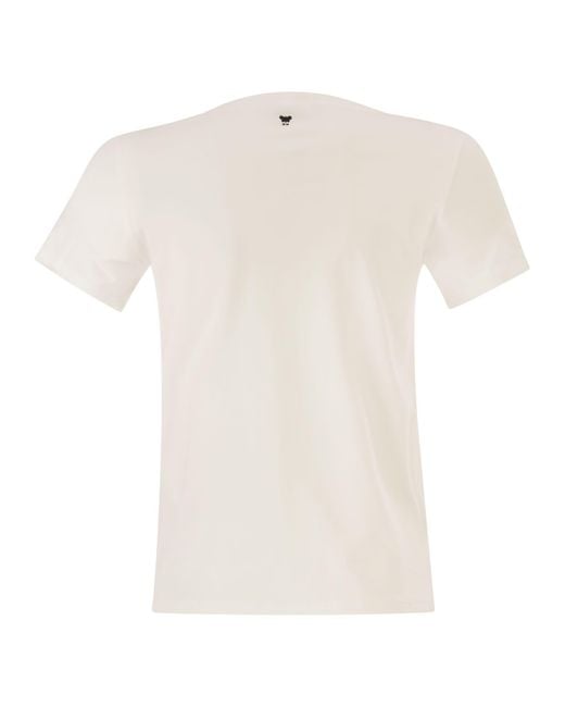 Weekend by Maxmara White Wkdmultib Basic Cotton Jersey T Shirt