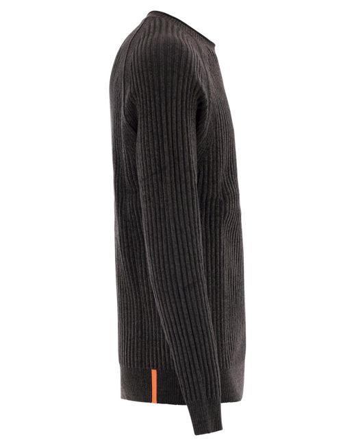 Rrd Black Velvet Rave Round Knit Crew Neck Jumper for men