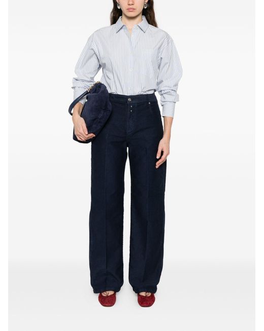 Woolrich Gestreept Blouse in het White