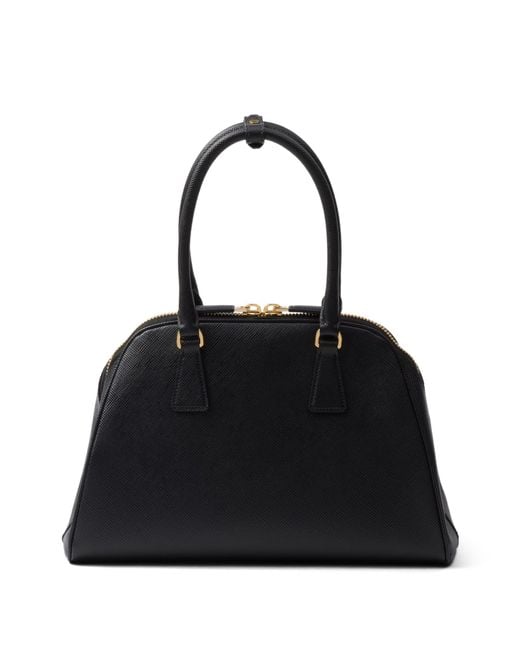 Prada Black Medium Saffiano Leather Tote Bag