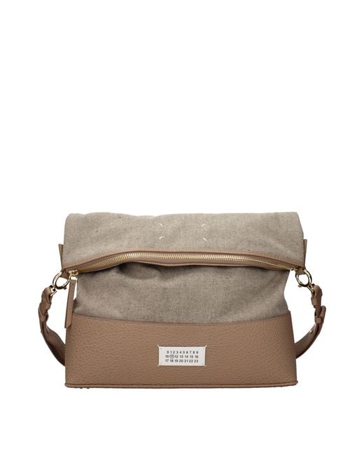 Maison Margiela Brown Shoulder Bags 5Ac Hobo Fabric