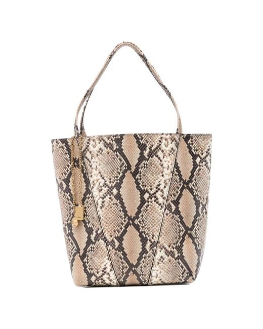 Chloé White Spin Leather Tote Bag