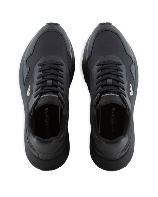 Emporio Armani Black Logo Sneakers for men