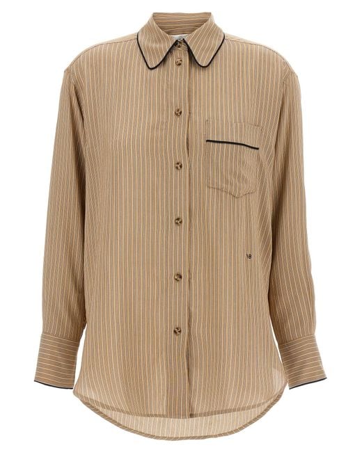 Chemise de pyjama de détail de la tuyauterie de Victoria Beckham en coloris Natural