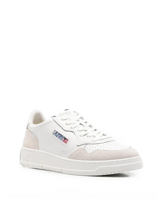 Autry White Medalist Low Leat/Suede