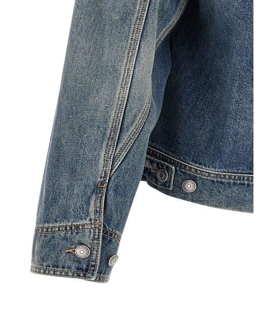 Chaqueta de mezclilla de gamuza Alexander McQueen de hombre de color Blue