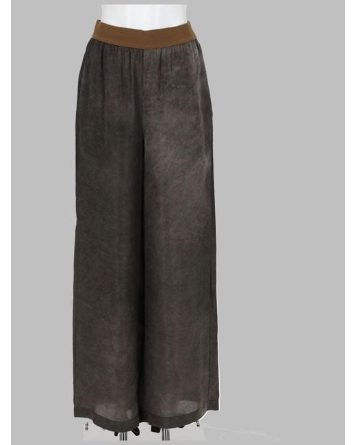 Uma Wang Brown Cropped Cupro Trousers For
