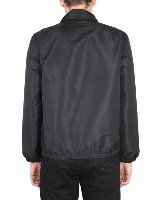 McQueen Gray Jacket With Logo for men