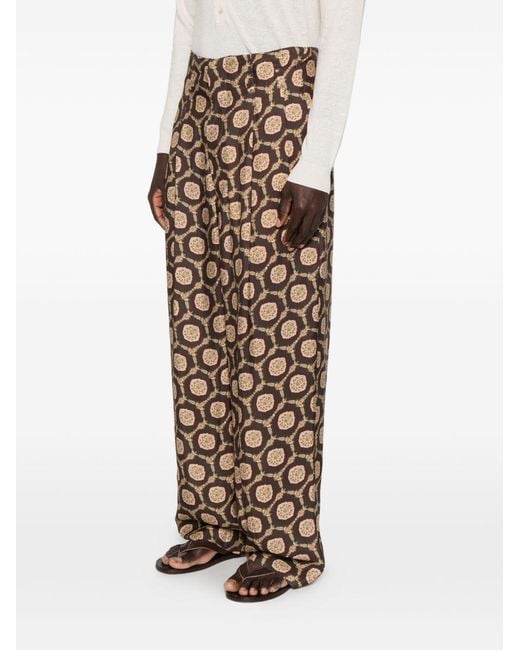 Emporio Armani Natural Printed Trousers for men