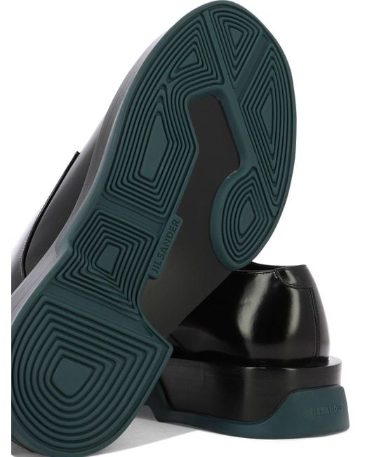 Lace Up Shoes avec une semelle contrastée Jil Sander pour homme en coloris Black